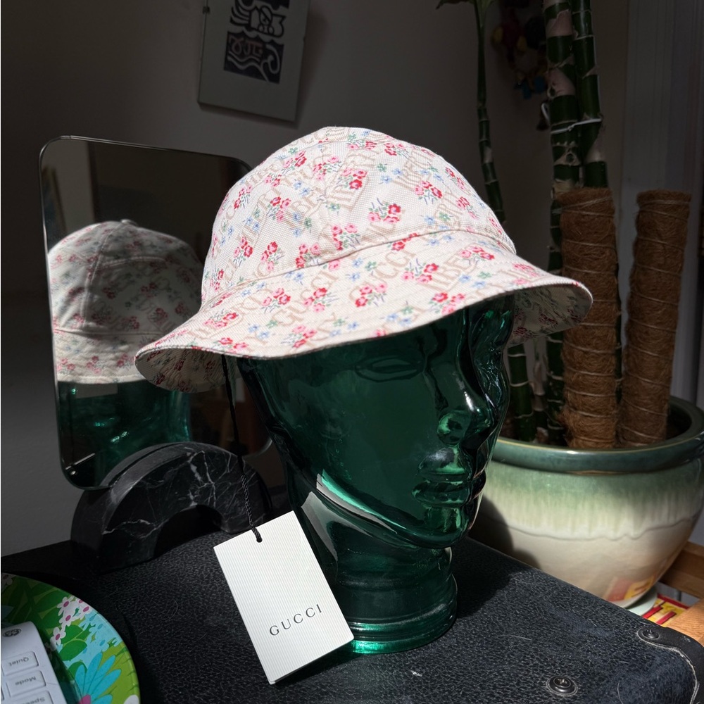GUCCI X Liberty Floral bucket hat pink cottage streetwear unisex brand 🆕